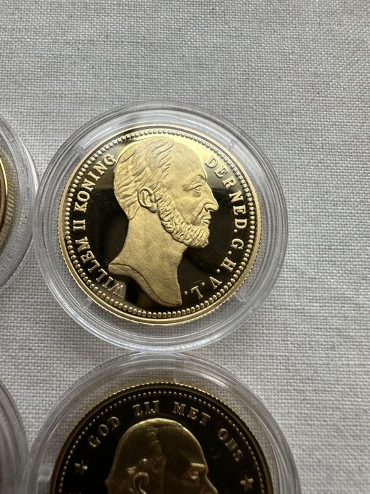 Holland. Herslagen 'Geschiedenis van de Gouden Nederlandse gulden' (9x)  (Ingen mindstepris)