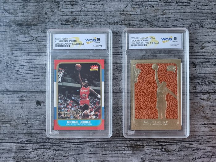 1996/97 - Fleer - Michael Jordan - Ultra Decade of Excellence  Rookie Feel The Game - 2 Graded card - WCG 10