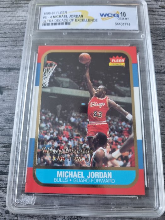 1996/97 - Fleer - Michael Jordan - Ultra Decade of Excellence  Rookie Feel The Game - 2 Graded card - WCG 10