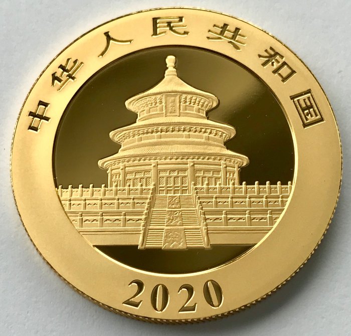 Kina. 500 Yuan 2020 Panda, 30g (.999)