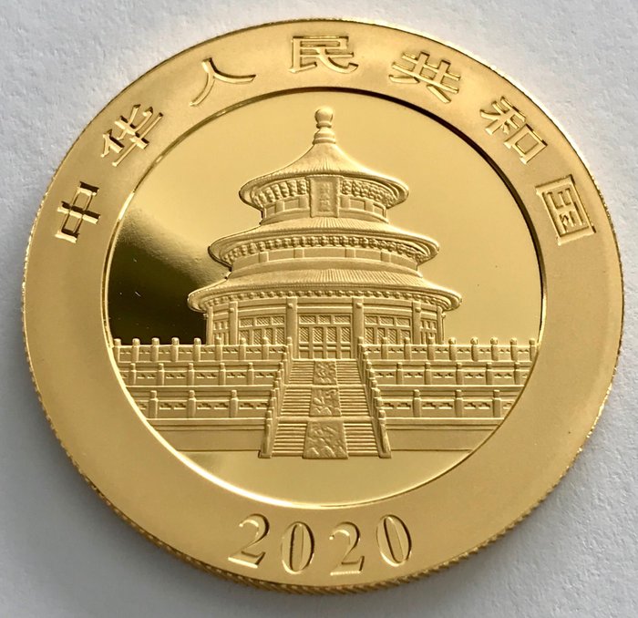 Kina. 500 Yuan 2020 Panda, 30g (.999)