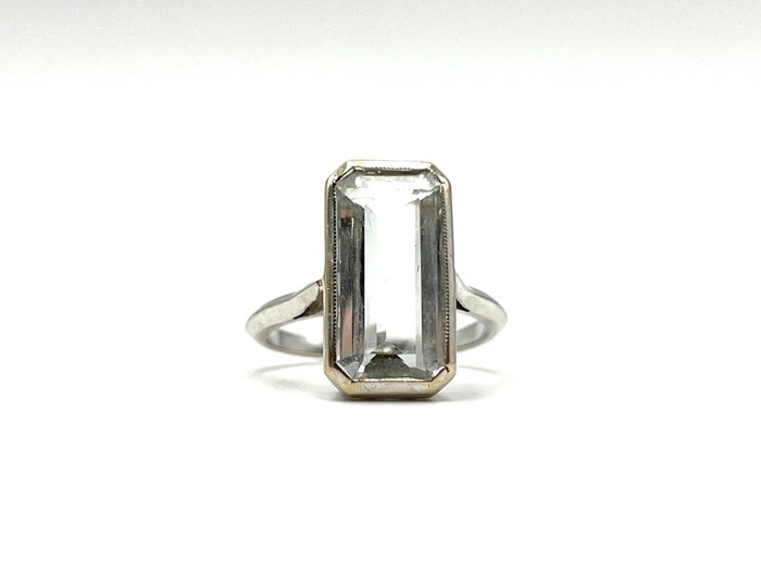 Ingen mindstepris - Ring - 18 kraat Hvidguld -  3.50ct. tw. Akvamarin