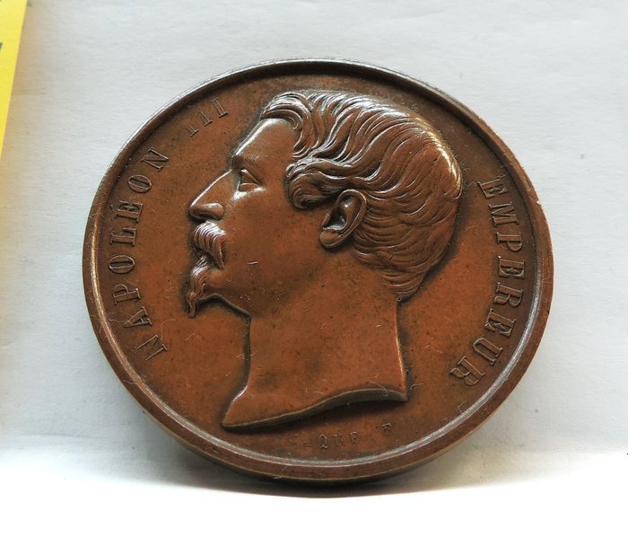 Frankrig Napoléon III (1852-1870) Bronze medal 1860 - RARA Parigi - Concorso animali da riproduzione  (Ingen mindstepris)