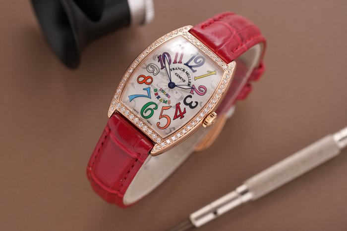 Franck Muller - Cintrée Curvex Color Dreams 18k Rose Gold - 75QZ COL DRM D 1R - Kvinder - 2011-nu