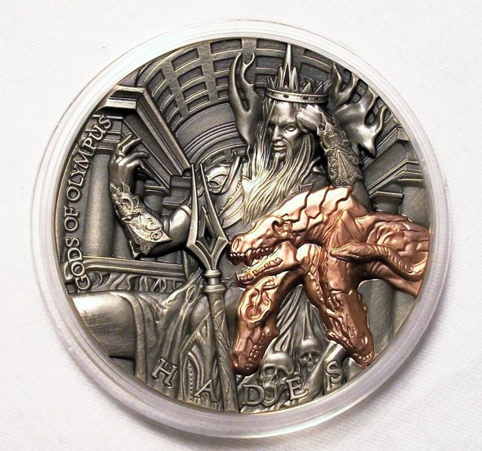 Niue. 5 Dollars 2018  Gods of Olympus - Hades, 2 Oz (.999)