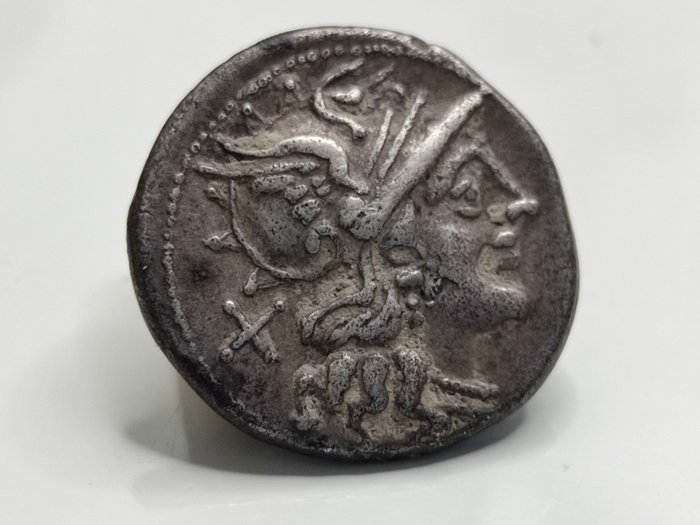 Romerska republiken. Spurius Afranius, 150 BC. Denarius Rome