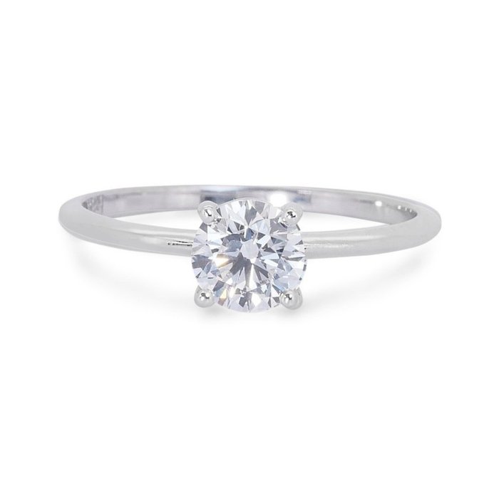 Ring - 18 kraat Hvidguld -  072ct tw Diamant (Natur)