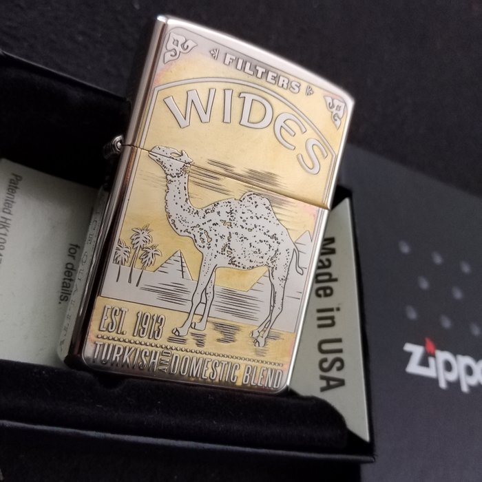 Zippo - 4D Relief - Camel special Edition - in golden/silver colour - armor case - new - Lommelighter - Stål