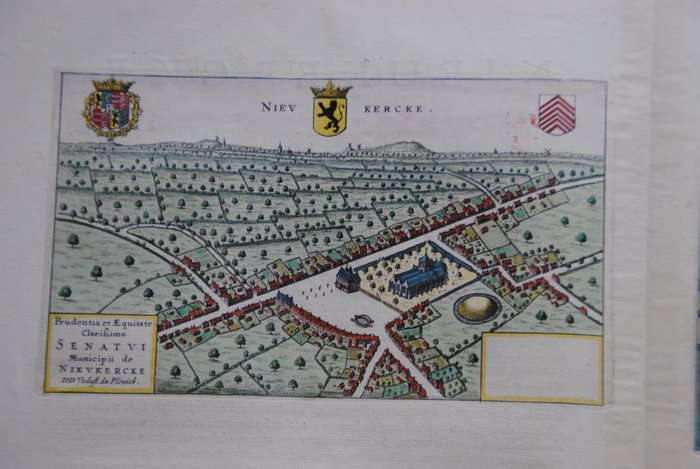 Belgien - Nieuwkerke, Vichte, Oudenaarde; Frankrig, Hondschoote; J. Blaeu - [4 afbeeldingen] - 1621-1650