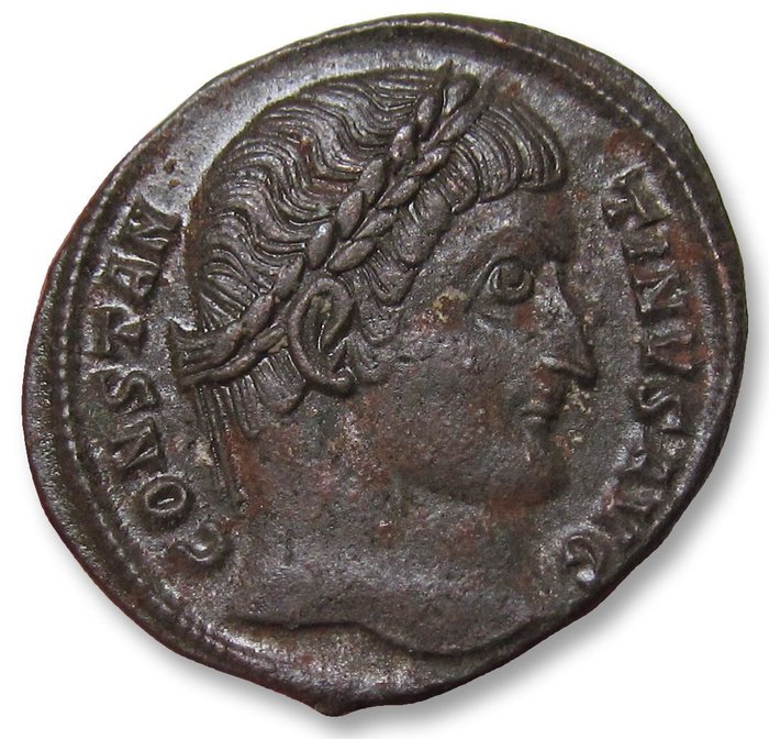 Romarriket Constantine I (AD 306-337) Follis Antioch mint 7th officina 326-327 AD - mintmark SMANTZ(retrograde) - Ex CNG 2011