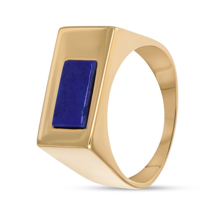 Ring - 18 kraat Gulguld -  1.33ct. tw. Lapis lazuli