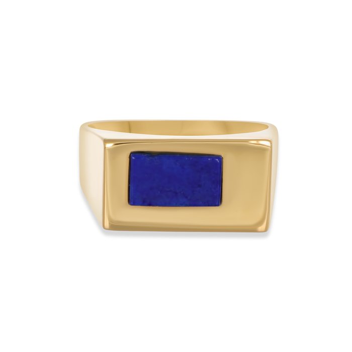 Ring - 18 kraat Gulguld -  1.33ct. tw. Lapis lazuli