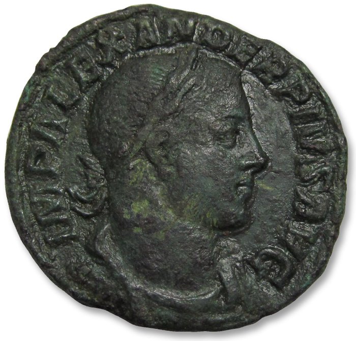 Romarriket. Severus Alexander (AD 222-235). Sestertius Rome mint circa 231-235 A.D. - MARS VLTOR reverse - 31mm coin