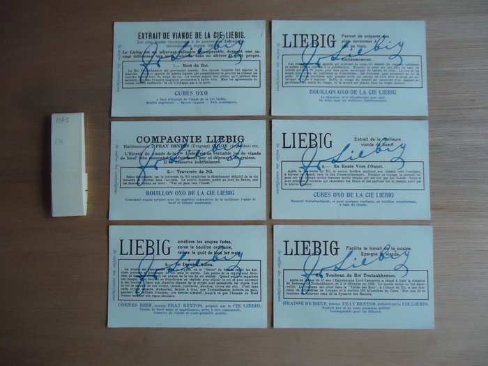 Liebig lot van 81 verschillende sets totaal van 486 prenten Be./Fr. uitgave, zie omschrijving - 81 Complete Set