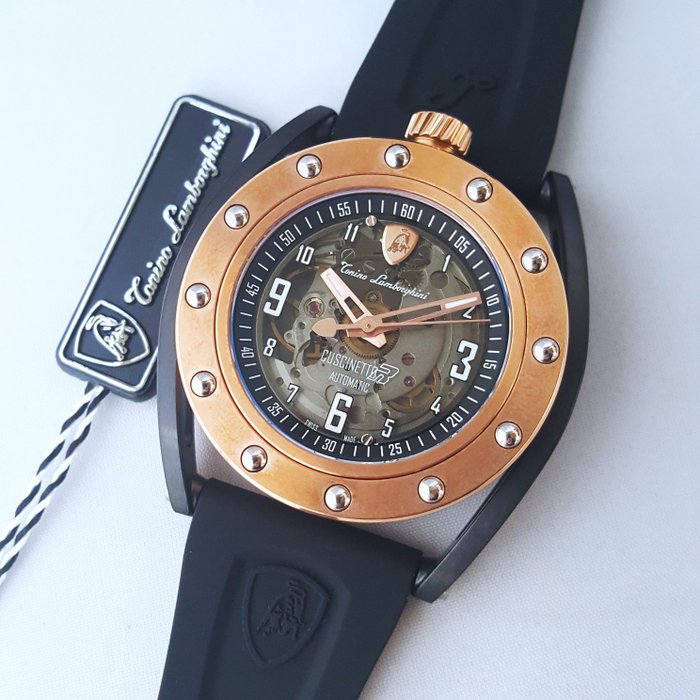 Lamborghini - CUSCINETTO - Swiss Automatic Skeleton - * Limited Edition * - Titanium - Gold - Mænd - Ny