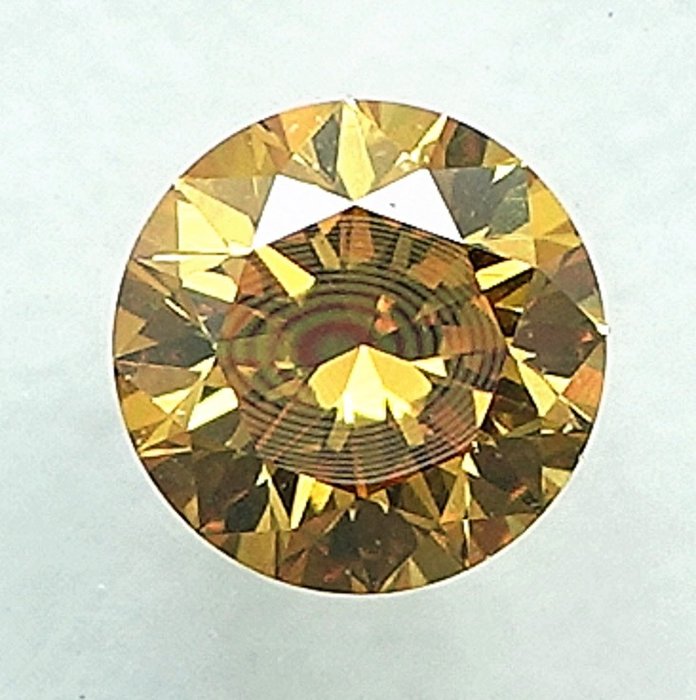 1 pcs Diamant  (Naturfarvet)  - 0.21 ct - Fancy intense Orange nuance Gul - VS2 - International Gemological Institute (IGI)