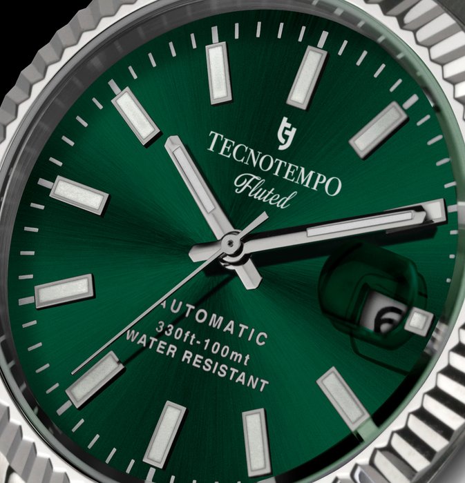 Tecnotempo - "Fluted" Automatic - Limited Edition - Green - - Ingen mindstepris - TT100FLGR - Mænd - 2011-nu