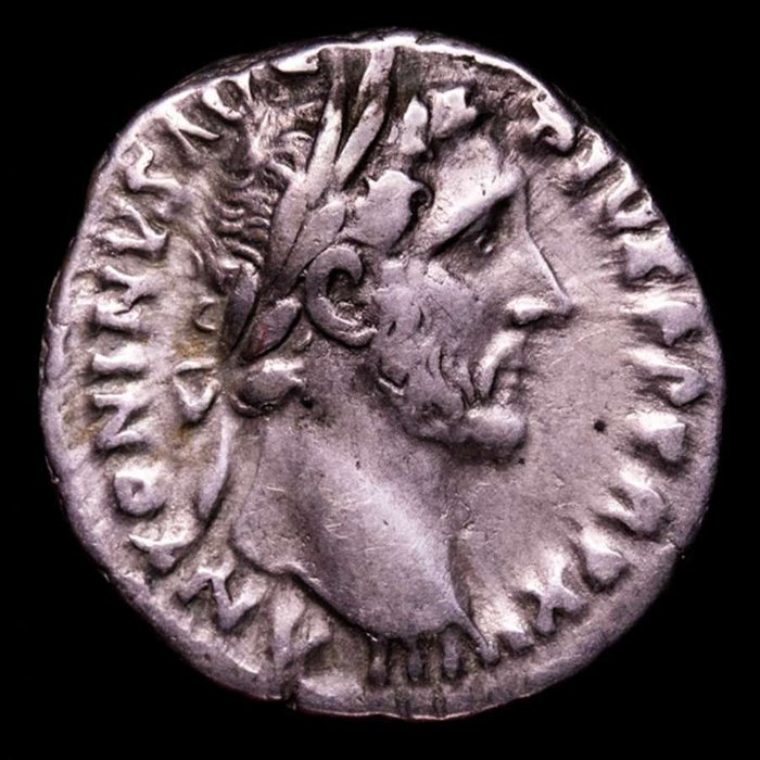 Romarriket Antoninus Pius (138-161 Denarius 154-155 AD - COS IIII Annona standing facing  (Ingen mindstepris)