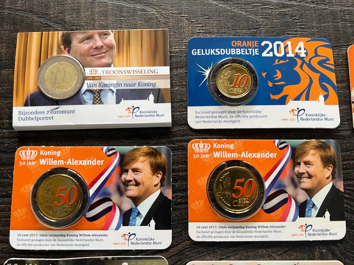 Holland. Coin Card 2013/2022 (10 coincards)  (Ingen mindstepris)