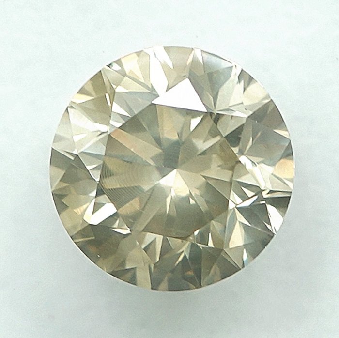 1 pcs Diamant  (Naturfarvet)  - 086 ct - Fancy light Grålig Gul - SI2 - International Gemological Institute (IGI)