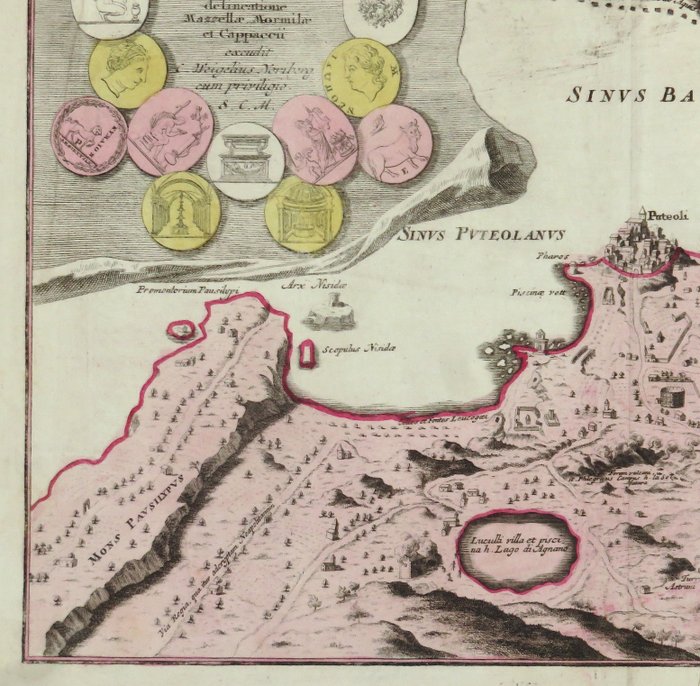 Italien - Pozzuoli, Campania; C. Weigel - Ora Baiana et Puteolana - 1720