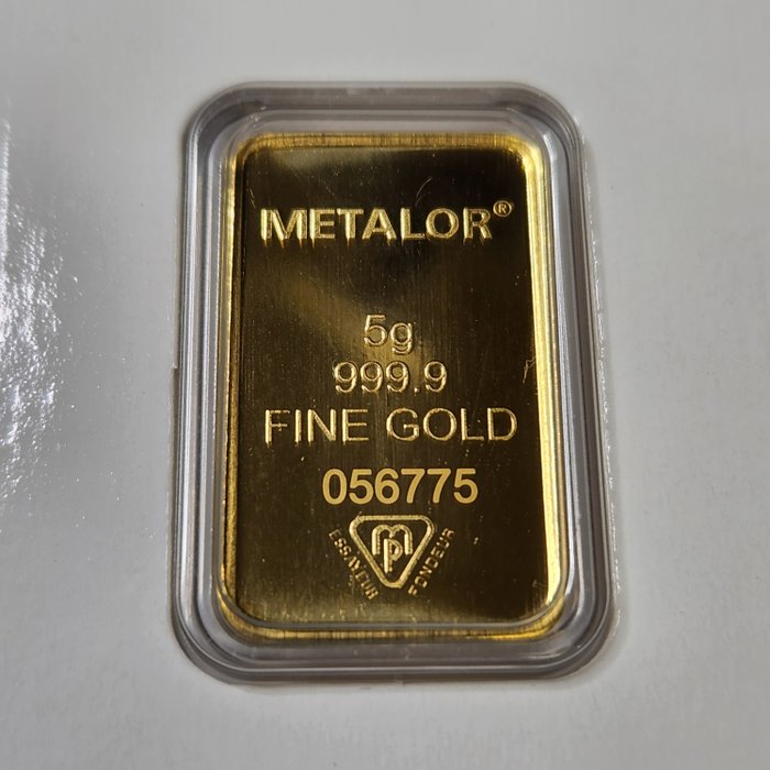 5 gram - Guld 999 - Metalor - Med certifikat