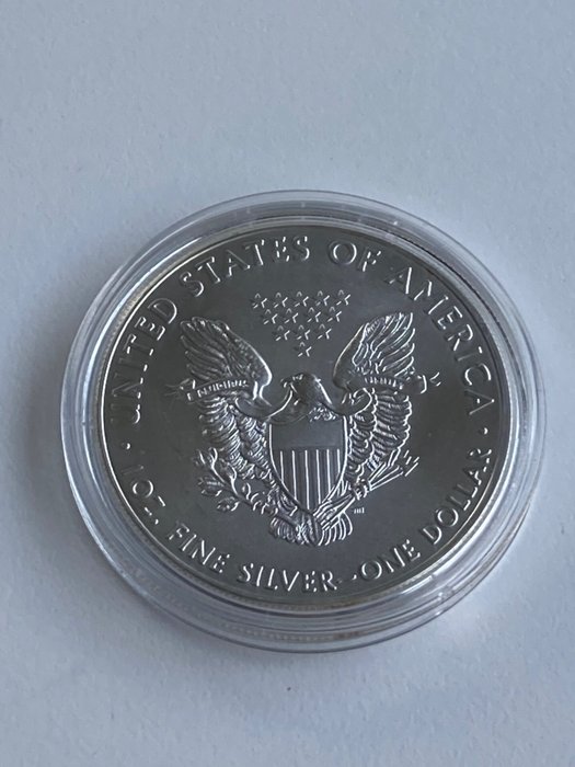 Förenta staterna 1 Dollar 2018 Silver Eagle - Royal Flush - King of Hearts 1 Oz (999)  (Ingen mindstepris)