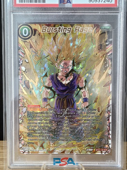 Dragon Ball Super Graded card - BT22 Critical Blow - SCR Burstint Rage Gohan - PSA 9