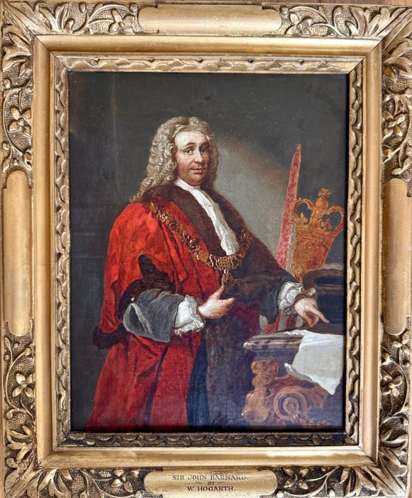 John Vanderbank (1694-1739), Attributed to - A three quarter - length portrait of Sir John Barnard Mayor of London in 1738