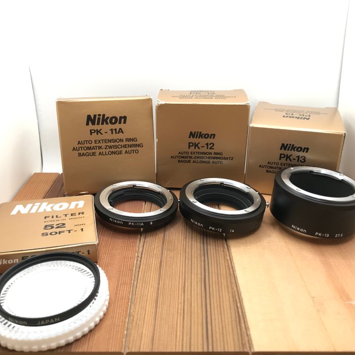 Nikon Auto Extension Ring PK-11A   PK-12  PK-13  Filter 52mm Soft-1 Linse adapter