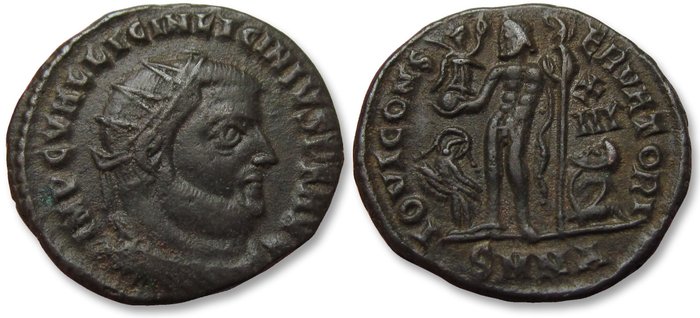 Romarriket Licinius I (AD 308-324) Follis Nicomedia mint 1st officina circa 321-324 AD - mintmark SMNA -