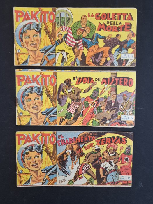 Pakito nn. 1/12 - Serie Completa - 12 Comic - Første udgave - 1950