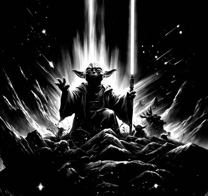 Henshin (Marco Celante) - 1 Giclée - Star Wars - Star Wars Tribute - Yoda - 2023