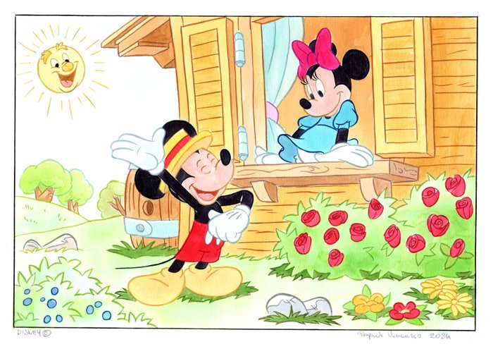 Pasquale Venanzio - 1 Watercolour - Mickey and Minnie - The Little Whirlwind - 2024