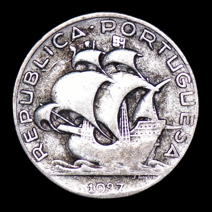 Portugal. Republic. 2 ½ Escudos 1937 - Rara  (Ingen mindstepris)