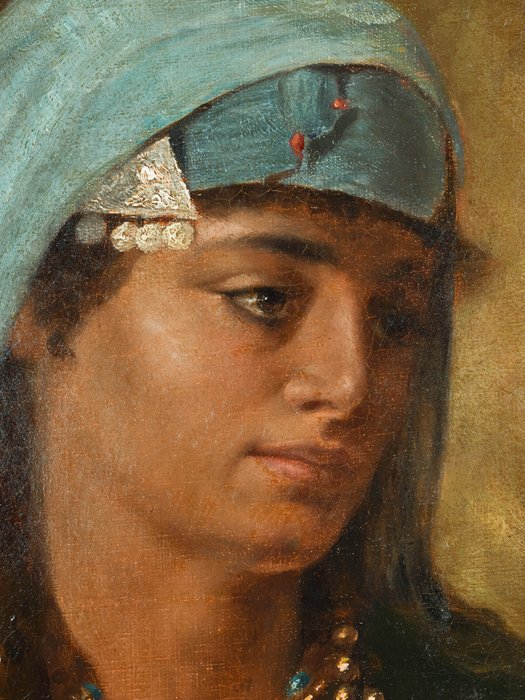 Bernhard Kühn (1850-1902) - Oriëntalistische dame, Cairo