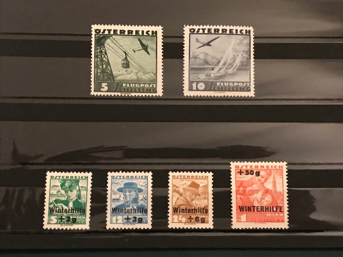 Østrig 1935 - Komplet volumen med flyvning over landskaber og Heerfuhrer - Michel 597/622