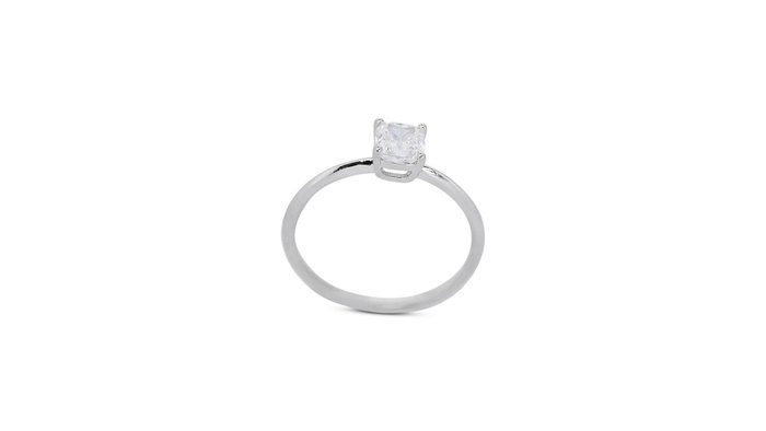 Ring - 18 kraat Hvidguld -  100ct tw Diamant (Natur)