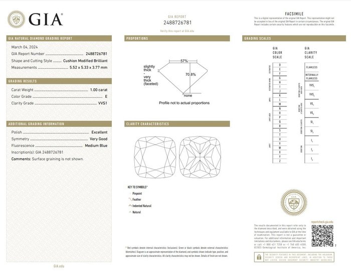 Ring - 18 kraat Hvidguld -  100ct tw Diamant (Natur)