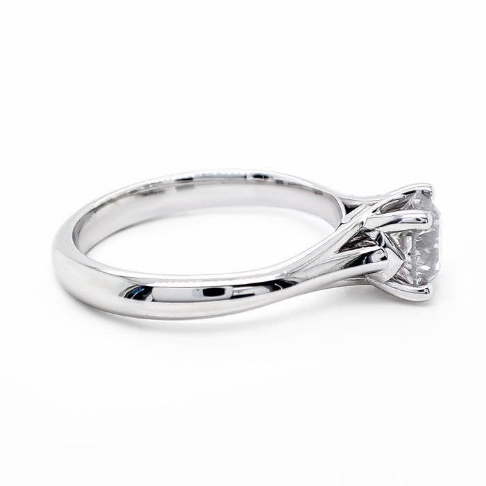 Ring - 14 karat Hvidguld -  1.02ct. tw. Diamant (Natur) - *GRATIS FRAGT*