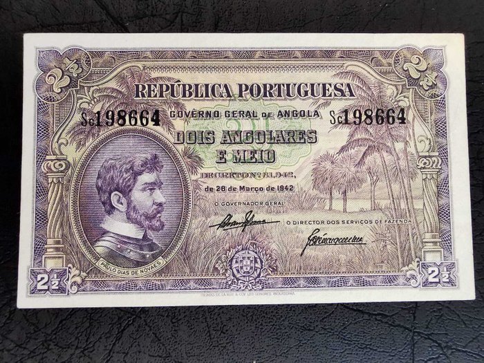 Angola. - 2½ Angolares 1942 - Pick 69  (Ingen mindstepris)