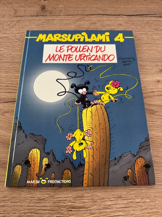 Marsupilami T4 - Le Pollen du Monte Urticando + dédicace - C - 1 Album - Første udgave - 1989