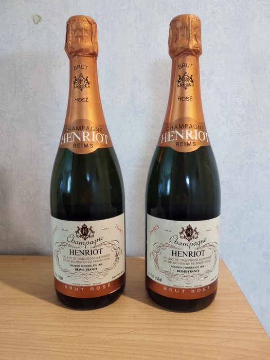 1983 Henriot, Souverain - Champagne Brut, Rosé - 2 Flasker (0,75 L)