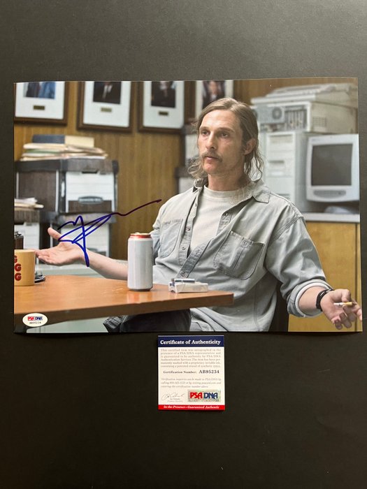 True Detective (TV Series) - Matthew McConaughey - Signed in Person - with PSA/DNA Certificate - Autograph photo - No Reserve!