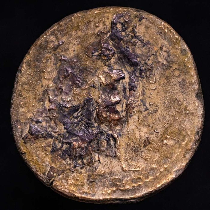 Romarriket. Marcus Aurelius (AD 161-180). Sestertius Rome 170-171 A.D. SALVTI AVG COS III  (Ingen mindstepris)