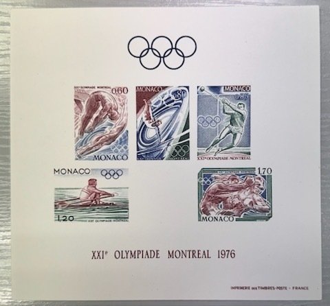 Monaco 1976 - luksus bouldering begivenhed Montreal Olympiske Lege 1976 - Yvert  Tellier BF n° 11