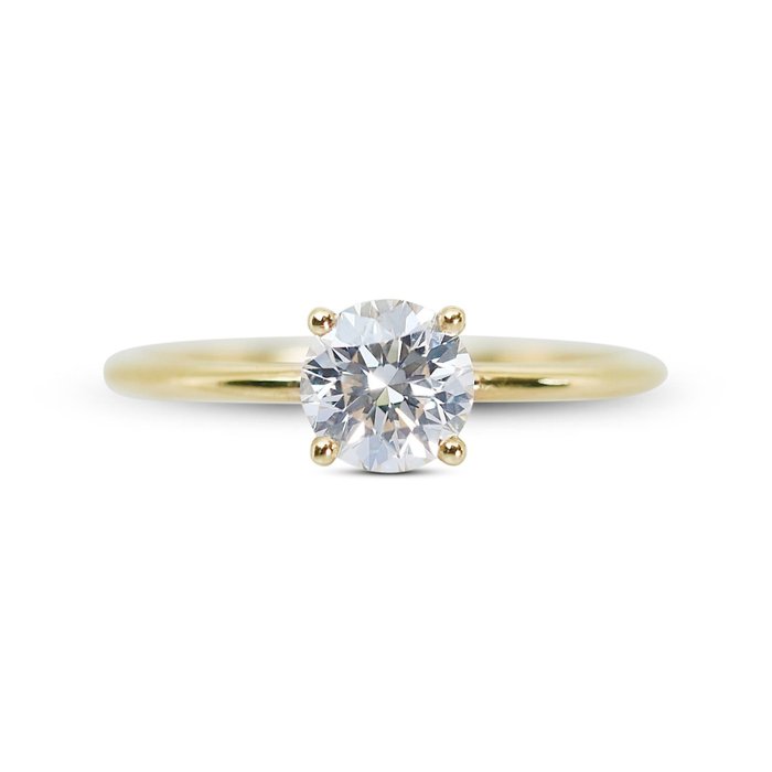 Ring - 18 kraat Gulguld -  1.02ct. tw. Diamant (Natur)