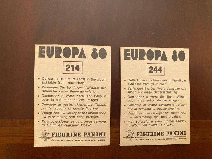 Panini - Europa 80 - Jugoslavia and Scotland badges - 2 Loose stickers