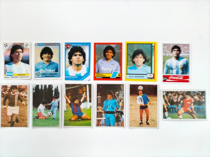 Panini + Variant - Diego Maradona - 12 Loose stickers