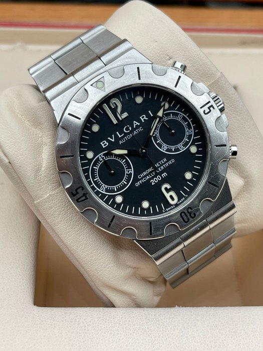 Bvlgari - Diagono Scuba Automatic Chronograph - Ingen mindstepris - SCB 38 S - Mænd - 2000-2010